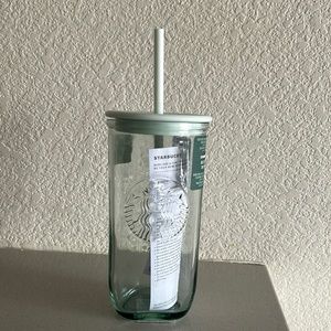 NEW Recycled Glass Starbucks Triangle Base Glass Tumblr♻️🤍